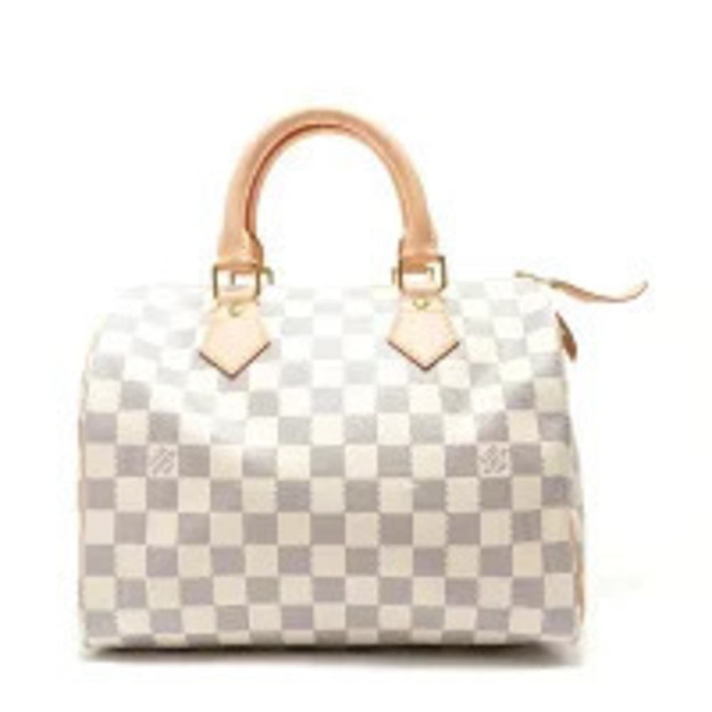 Louis Vuitton Speedy Damier Azur White Handbag White